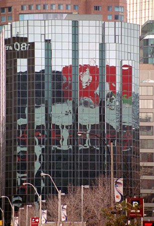 Reflections in office facades, Toronto, Canada